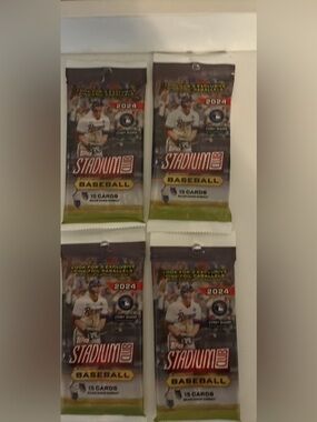 4 2024 Topps Stadium Club unopened packs